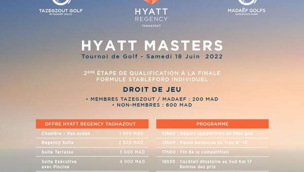 Hyatt Masters : Ne ratez pas la deuxième étape à Taghazout